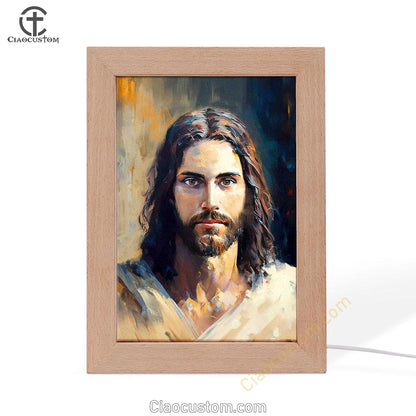 Jesus Face Frame Lamp Pictures - Jesus Art Prints - Jesus Art - Christian Home Decor