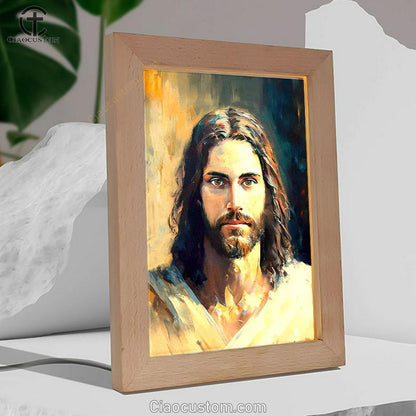 Jesus Face Frame Lamp Pictures - Jesus Art Prints - Jesus Art - Christian Home Decor