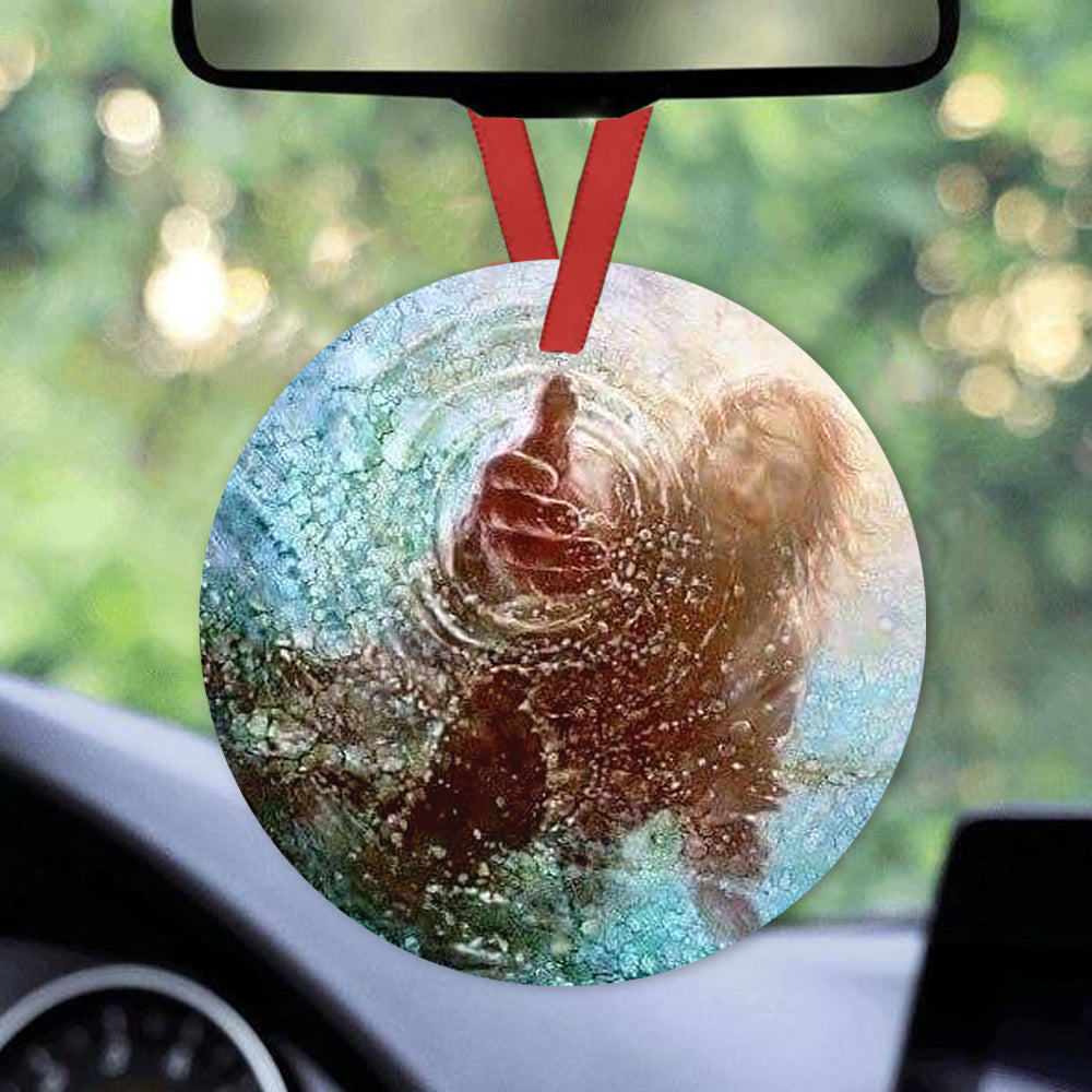 Jesus Faith Ceramic Circle Ornament - Decorative Ornament - Christmas Ornament