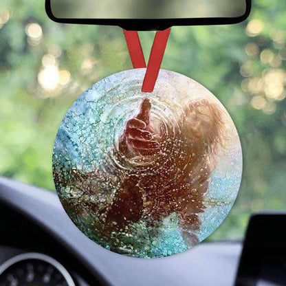 Jesus Faith Ceramic Circle Ornament - Decorative Ornament - Christmas Ornament