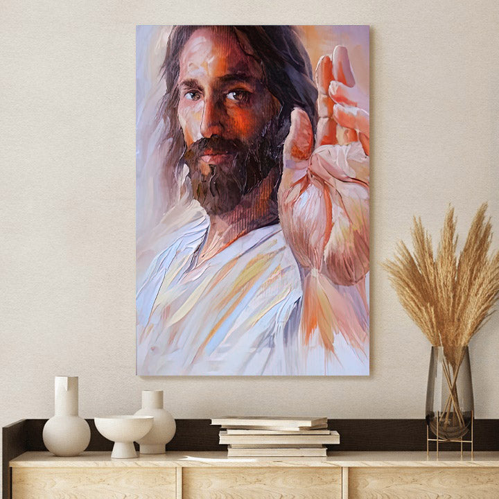 Jesus Faith Has Saved You Canvas Pictures - Jesus Painting Canvas - Christian Canvas Wall Art