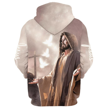 Jesus Faith Hope Love 3D Hoodies - Jesus Hoodie - Men & Women Christian Hoodie - 3D Printed Hoodie