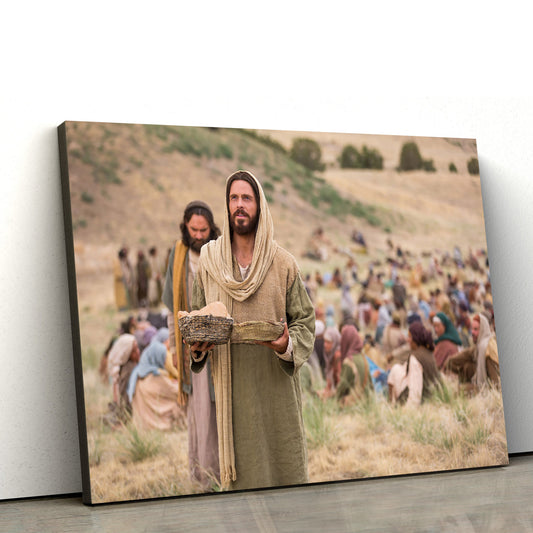 Jesus Feeds - Jesus Canvas Wall Art - Christian Wall Art