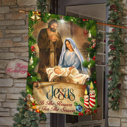 Jesus Flag Jesus Is The Reason For The Season Christmas Flag
