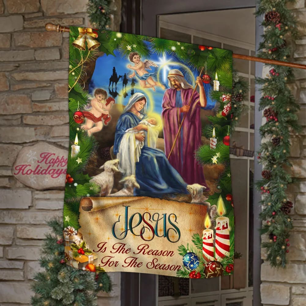 Jesus Flag Nativity Of Jesus Christmas Flag - Christmas Garden Flag - Christmas House Flag - Christmas Outdoor Decoration