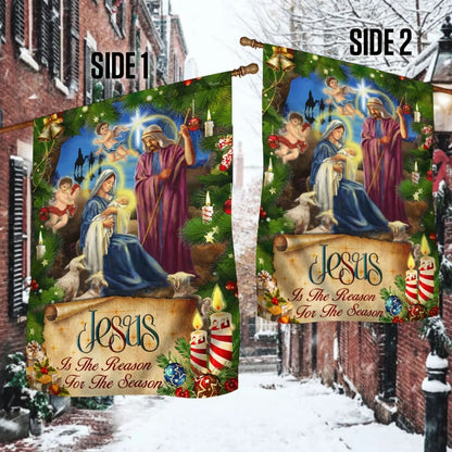 Jesus Flag Nativity Of Jesus Christmas Flag - Christmas Garden Flag - Christmas House Flag - Christmas Outdoor Decoration