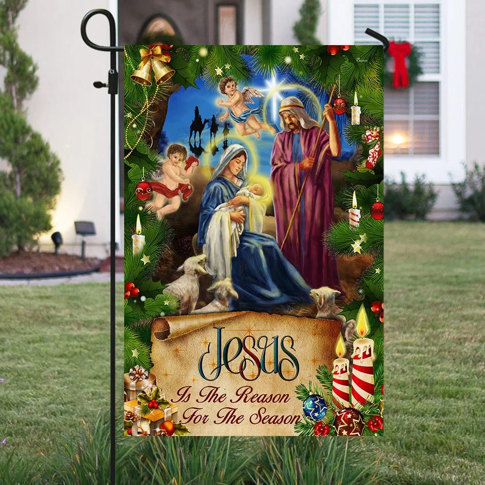 Jesus Flag Nativity Of Jesus Christmas Flag - Christmas Garden Flag - Christmas House Flag - Christmas Outdoor Decoration