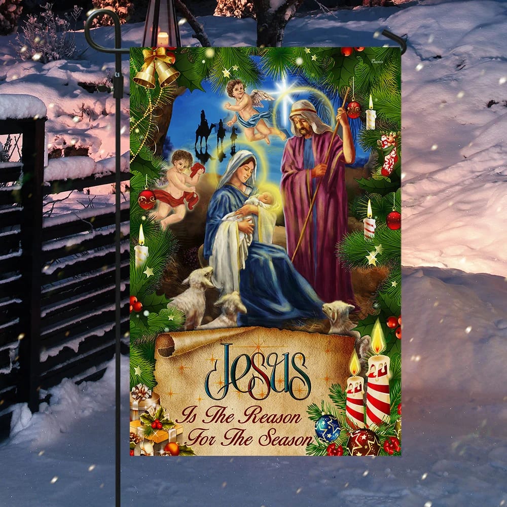 Jesus Flag Nativity Of Jesus Christmas Flag - Christmas Garden Flag - Christmas House Flag - Christmas Outdoor Decoration