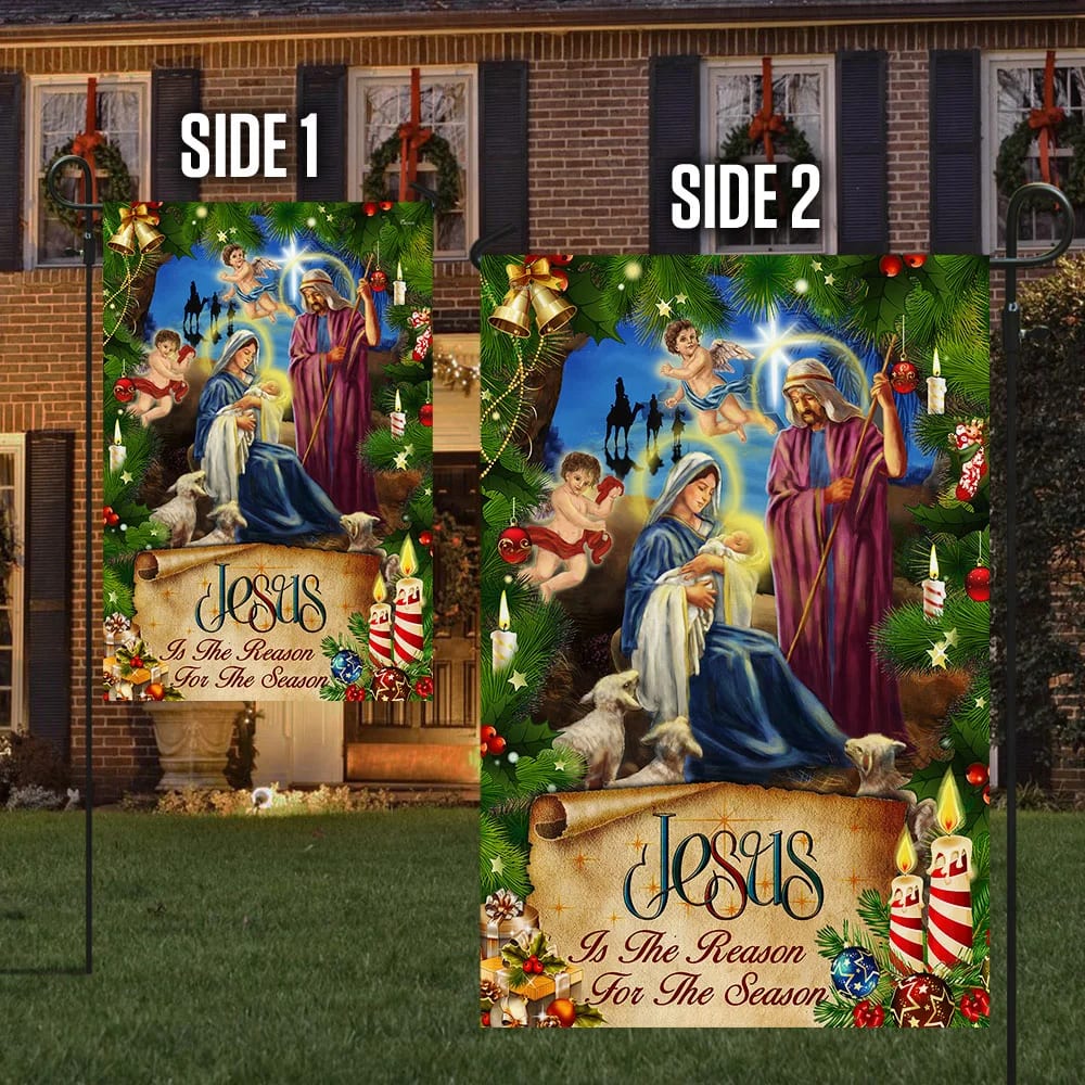Jesus Flag Nativity Of Jesus Christmas Flag - Christmas Garden Flag - Christmas House Flag - Christmas Outdoor Decoration