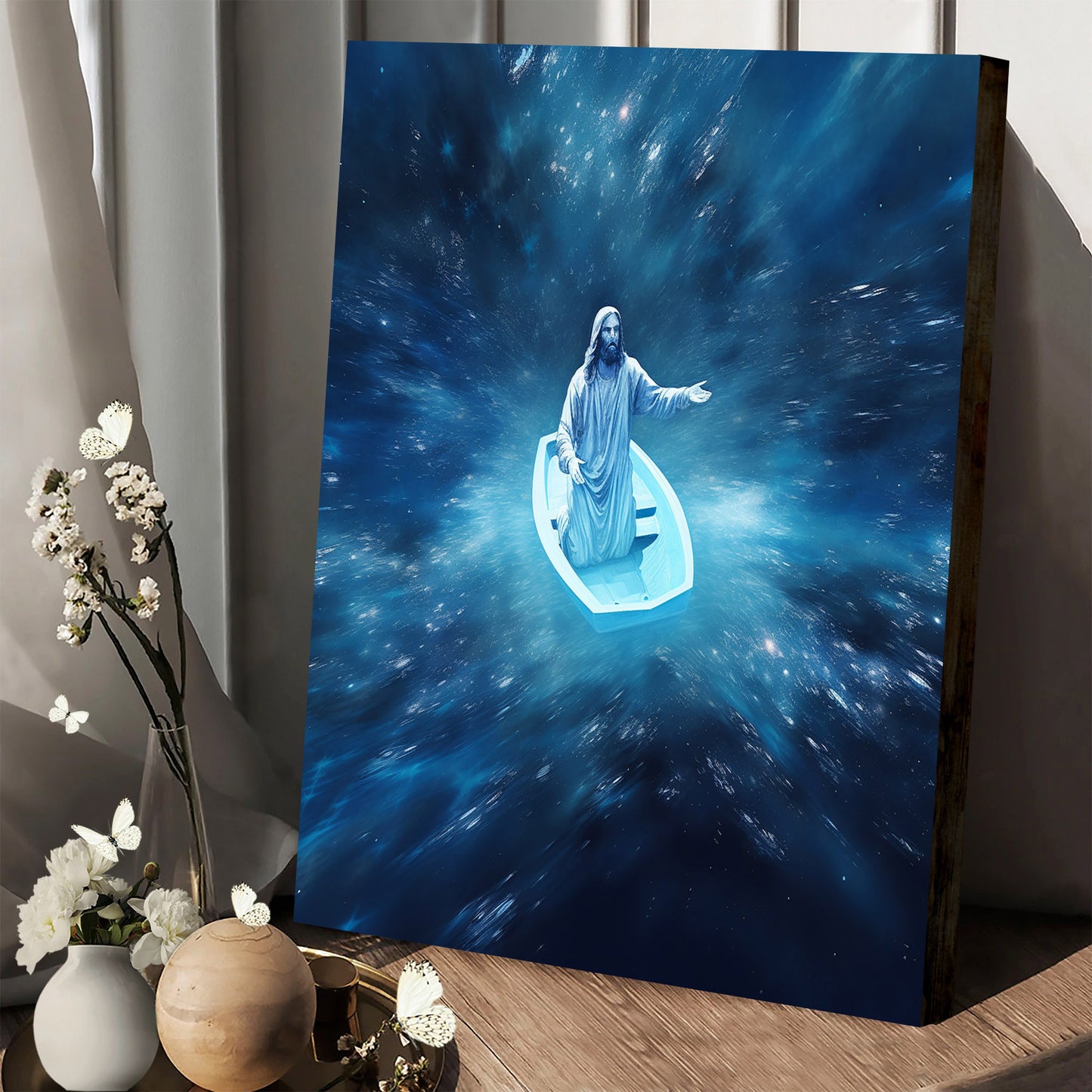 Jesus Float In Space - Canvas Picture - Jesus Christ Canvas - Christian Wall Art