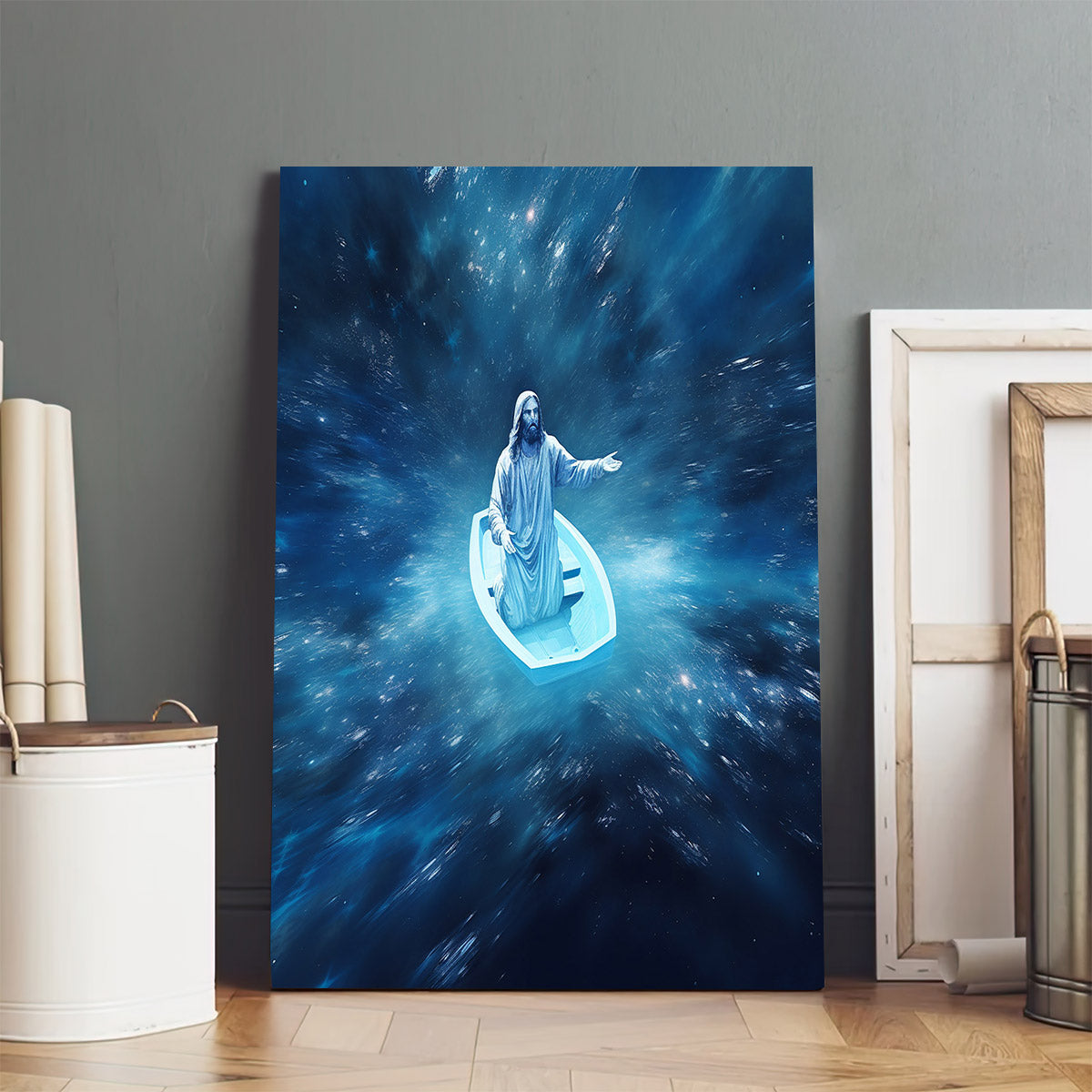 Jesus Float In Space - Canvas Picture - Jesus Christ Canvas - Christian Wall Art