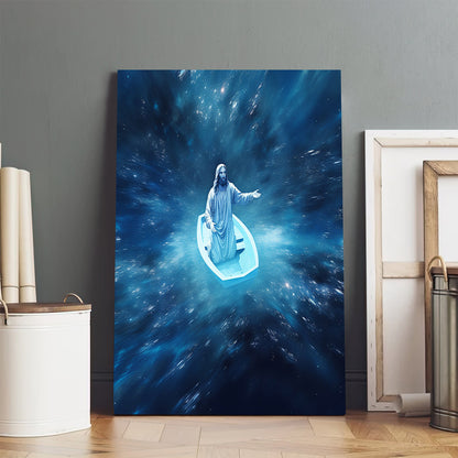 Jesus Float In Space - Canvas Picture - Jesus Christ Canvas - Christian Wall Art