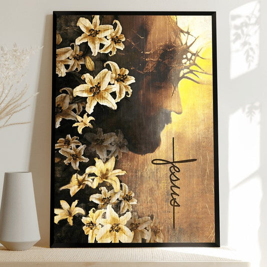 Jesus Flower Of Faith Canvas Posters - Christian Wall Posters - Religious Wall Decor