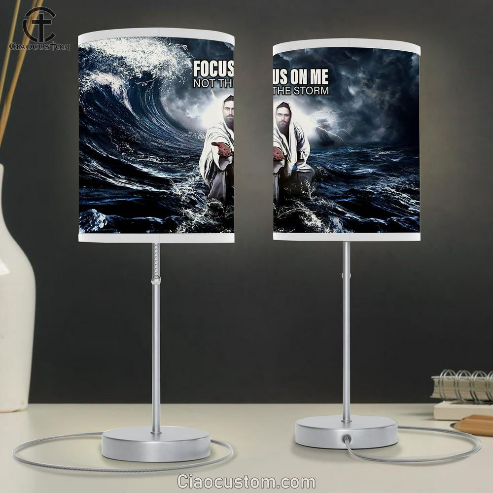 Jesus Focus On Me Table Lamp For Bedroom - Jesus Christ Table Lamp - Christian Table Lamp Prints