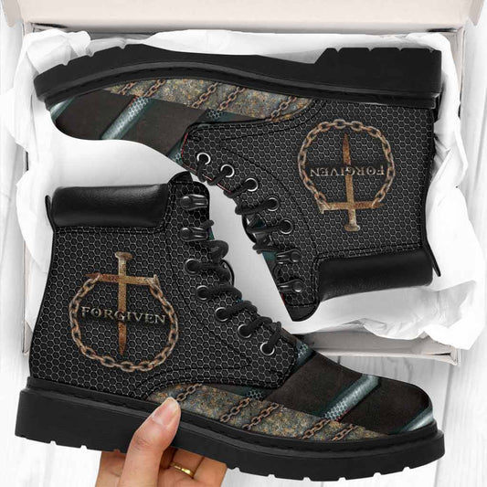 Jesus Forgiven Tbl Boots 2 - Christian Shoes For Men And Women