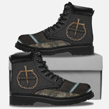 Jesus Forgiven Tbl Boots 2 - Christian Shoes For Men And Women