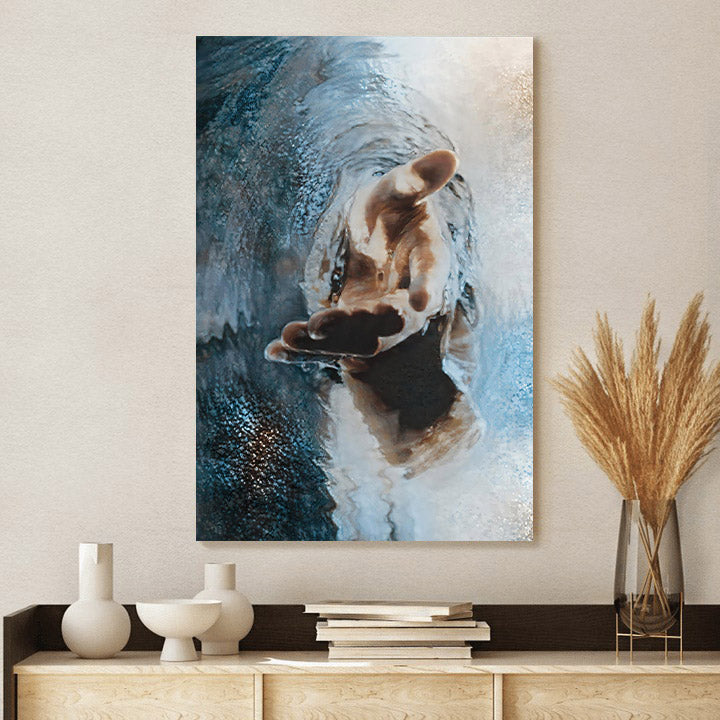 Jesus Give Me Hand Jesus Reaching Hand Hand Of God Water - Jesus Canvas Pictures - Christian Wall Art