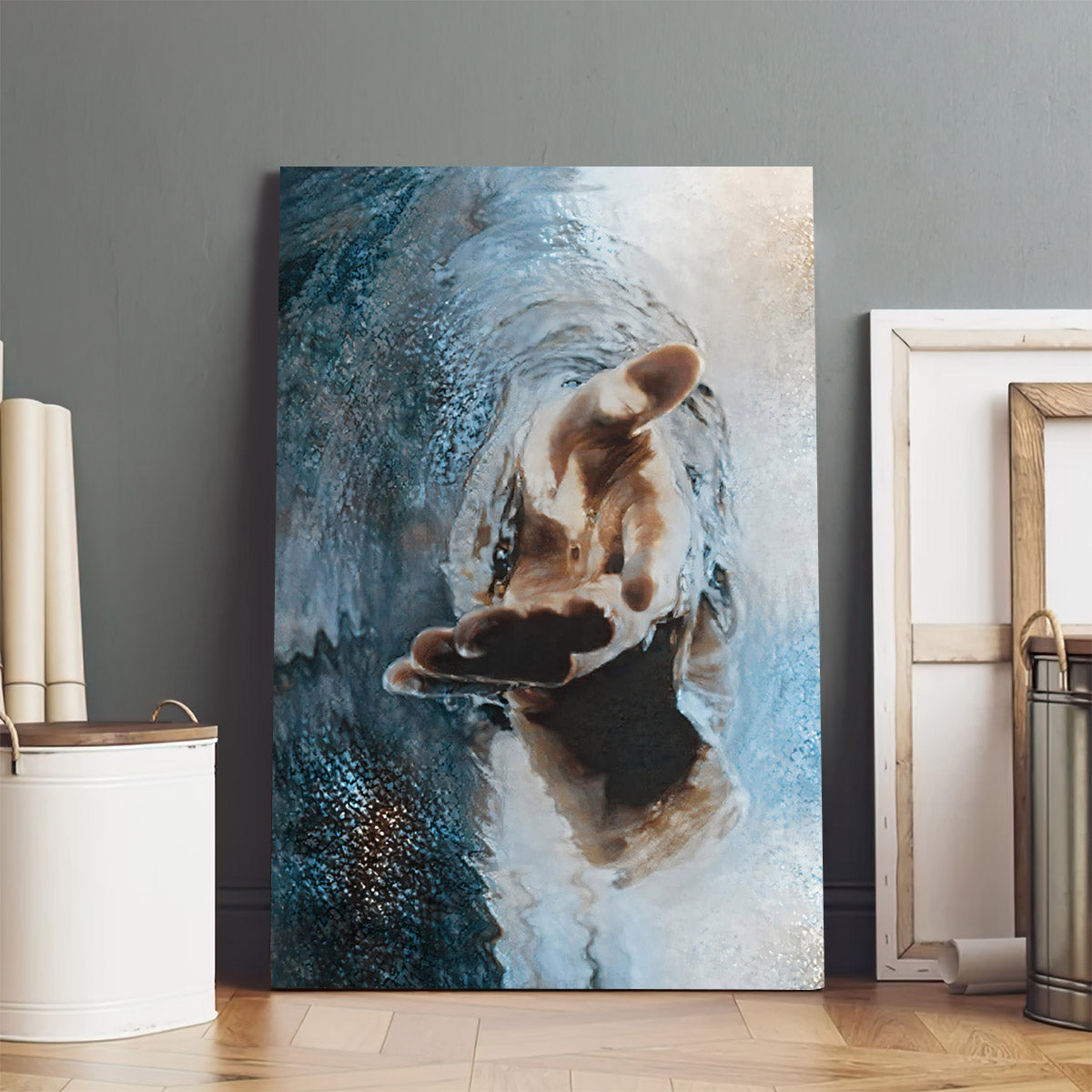 Jesus Give Me Hand Jesus Reaching Hand Hand Of God Water - Jesus Canvas Pictures - Christian Wall Art