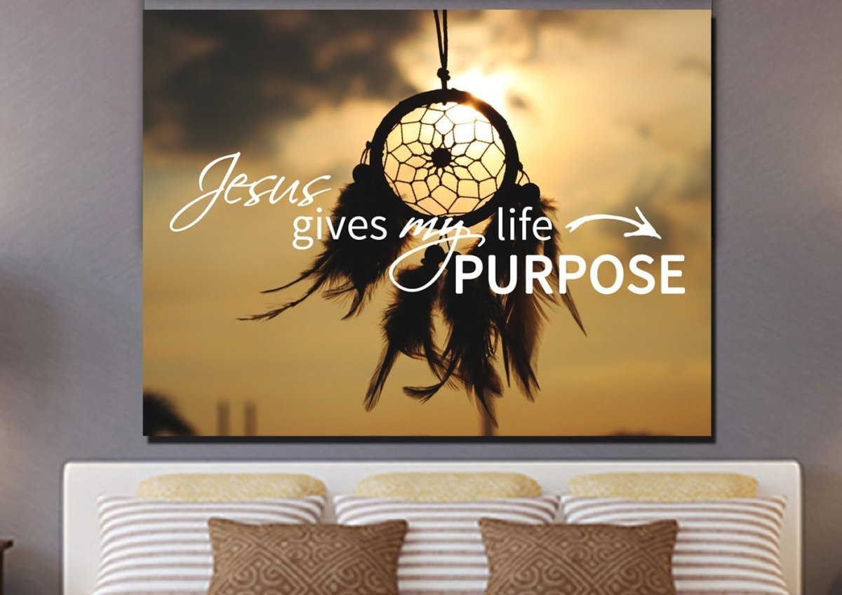 Jesus Give My Life Purpose Wall Art Canvas Print - Christian Canvas Wall Art