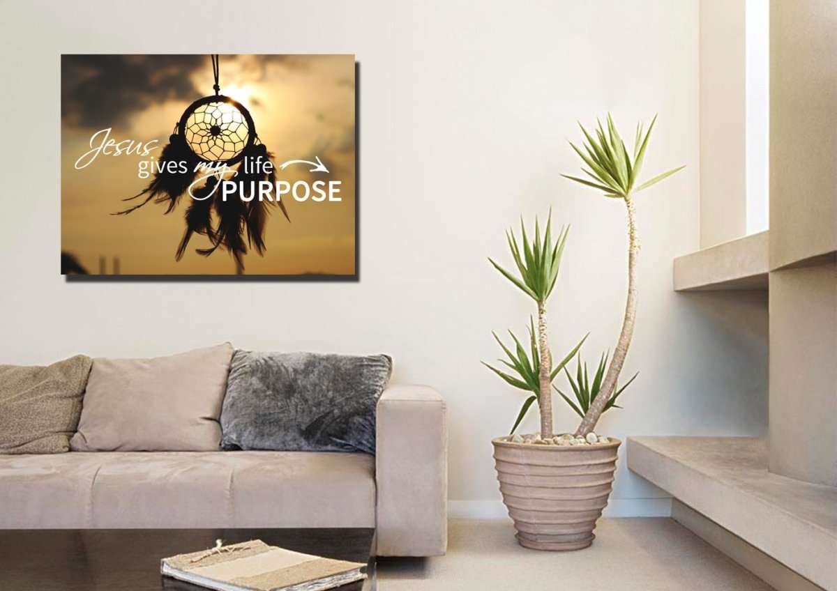 Jesus Give My Life Purpose Wall Art Canvas Print - Christian Canvas Wall Art