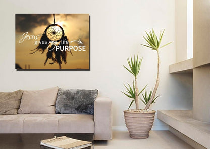 Jesus Give My Life Purpose Wall Art Canvas Print - Christian Canvas Wall Art
