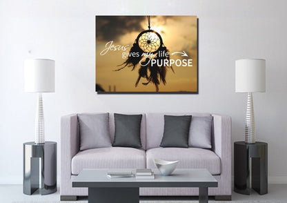 Jesus Give My Life Purpose Wall Art Canvas Print - Christian Canvas Wall Art