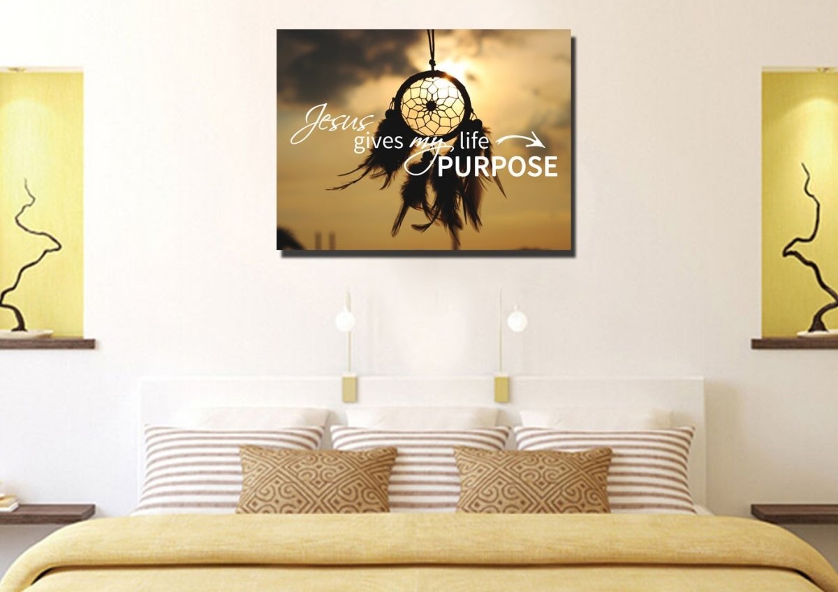 Jesus Give My Life Purpose Wall Art Canvas Print - Christian Canvas Wall Art