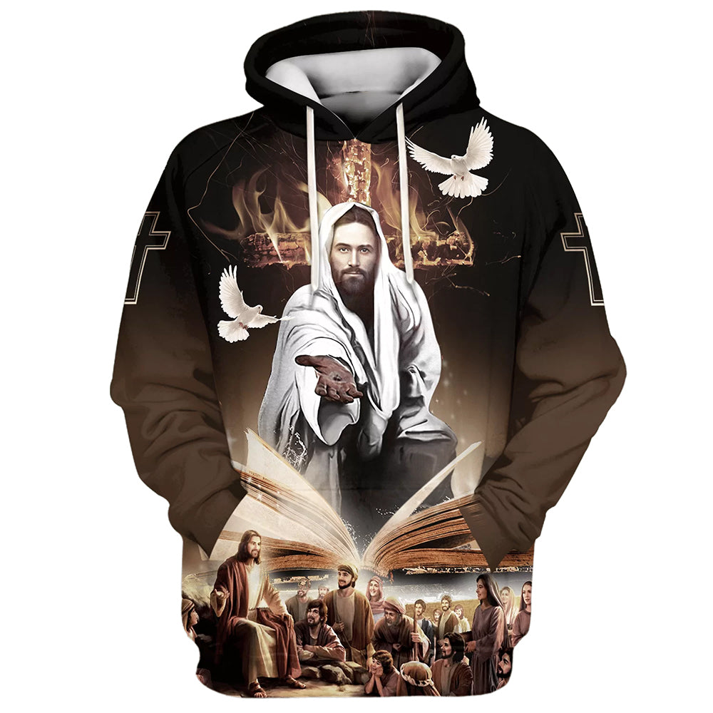 Jesus God Bible And Dove Hoodies - Jesus Hoodie - Men & Women Christian Hoodie - 3D Printed Hoodie