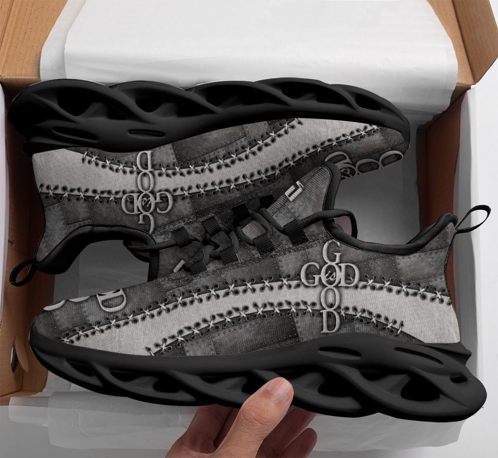 Jesus God Is Good Yezy Running Sneakers Max Soul Shoes - Christian Shoes For Men And Women