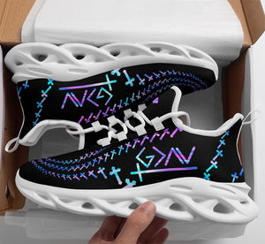 Jesus God Is Greater Than High And Low Yezy Running Sneakers Max Soul Shoes - Christian Shoes For Men And Women