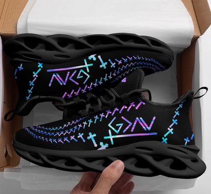 Jesus God Is Greater Than High And Low Yezy Running Sneakers Max Soul Shoes - Christian Shoes For Men And Women