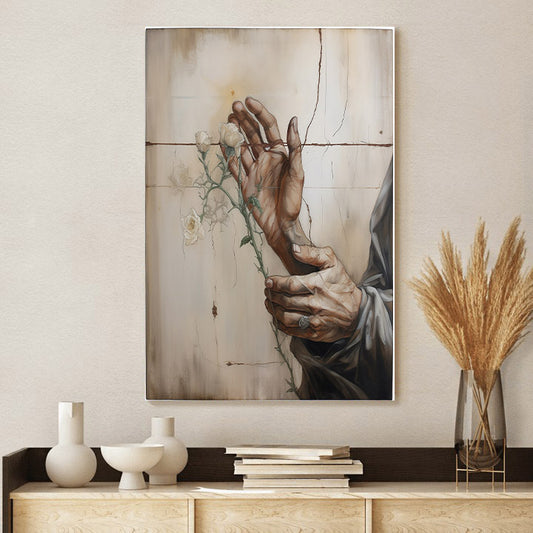 Jesus Hand - Canvas Picture - Jesus Christ Canvas - Christian Wall Art