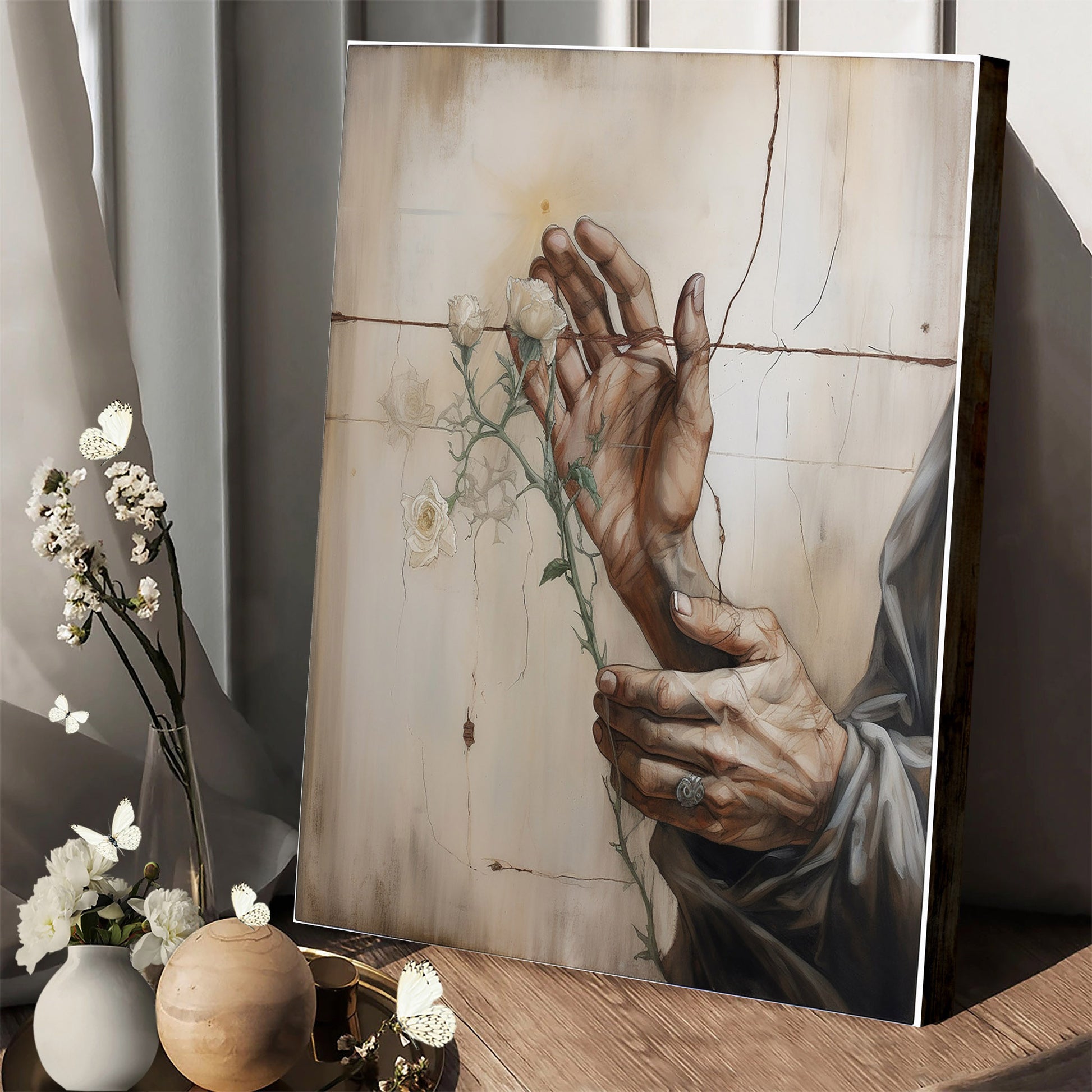 Jesus Hand - Canvas Picture - Jesus Christ Canvas - Christian Wall Art