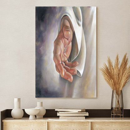 Jesus Hand - Canvas Pictures - Jesus Canvas Art - Christian Wall Art