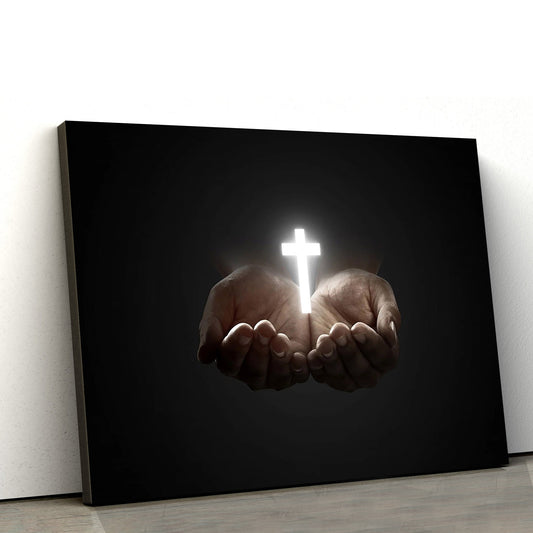 Jesus Hand With Cross - Jesus Canvas Pictures - Christian Wall Art