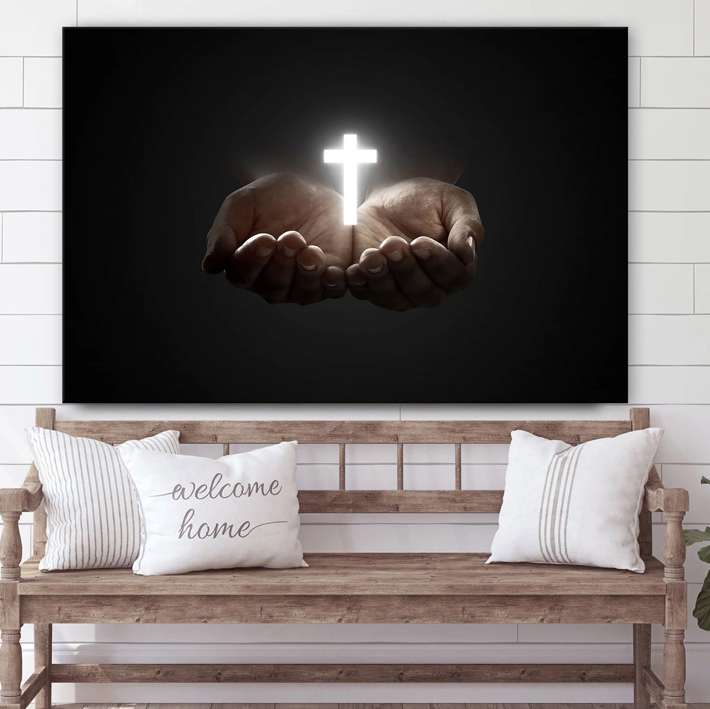 Jesus Hand With Cross - Jesus Canvas Pictures - Christian Wall Art