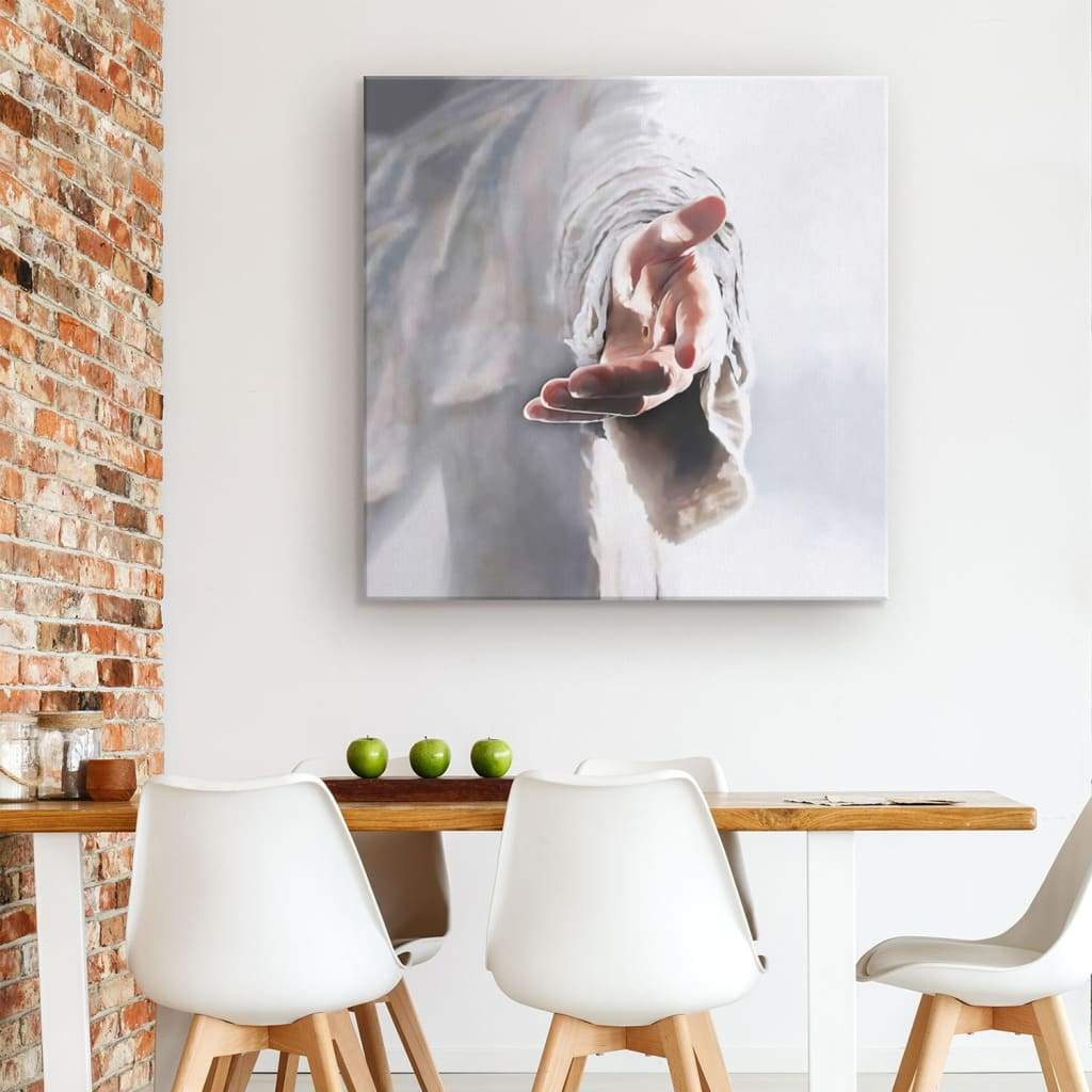 Jesus Hands Reaching Out Canvas Wall Art - Christian Wall Art - Religious Wall Decor