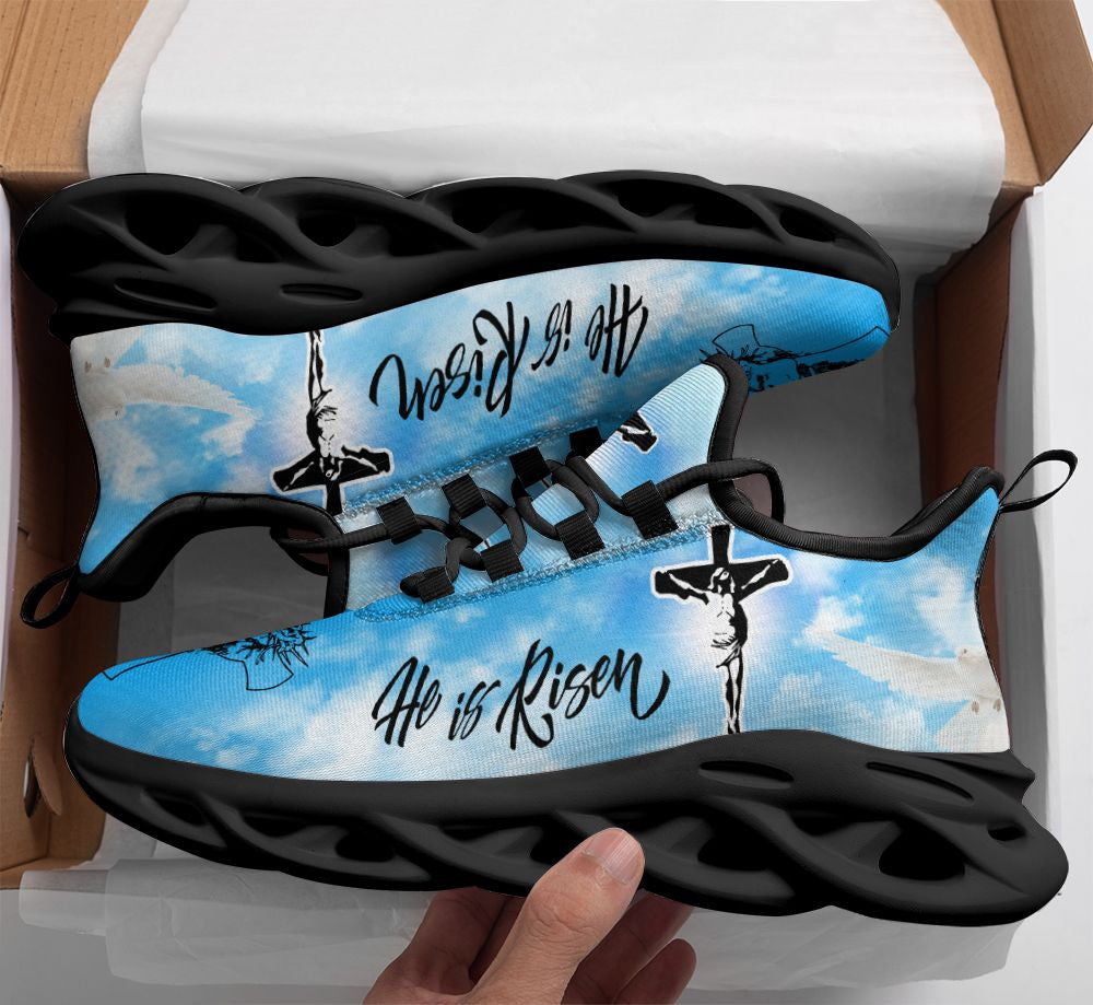 Jesus He Is Risen Yezy Running Sneakers Max Soul Shoes - Christian Shoes For Men And Women