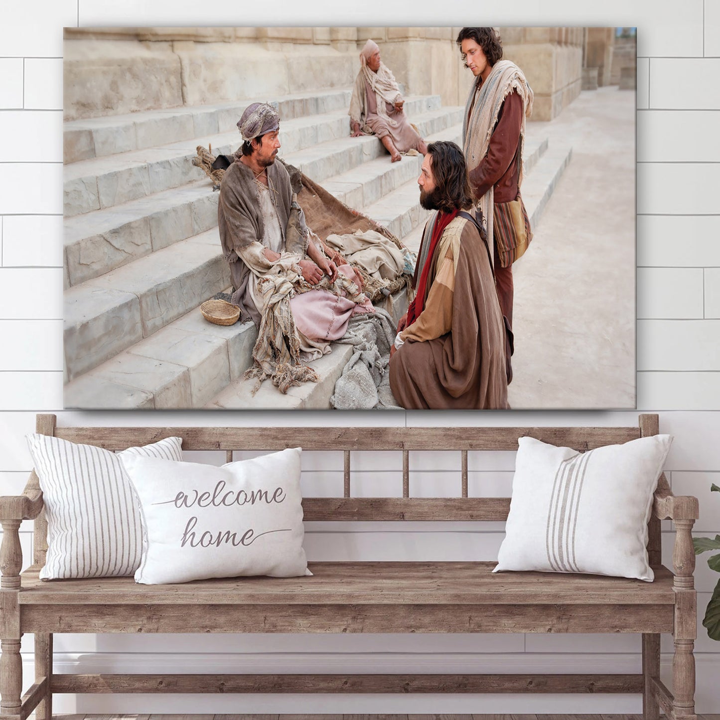 Jesus Heal Lame Man - Jesus Canvas Wall Art - Christian Wall Art