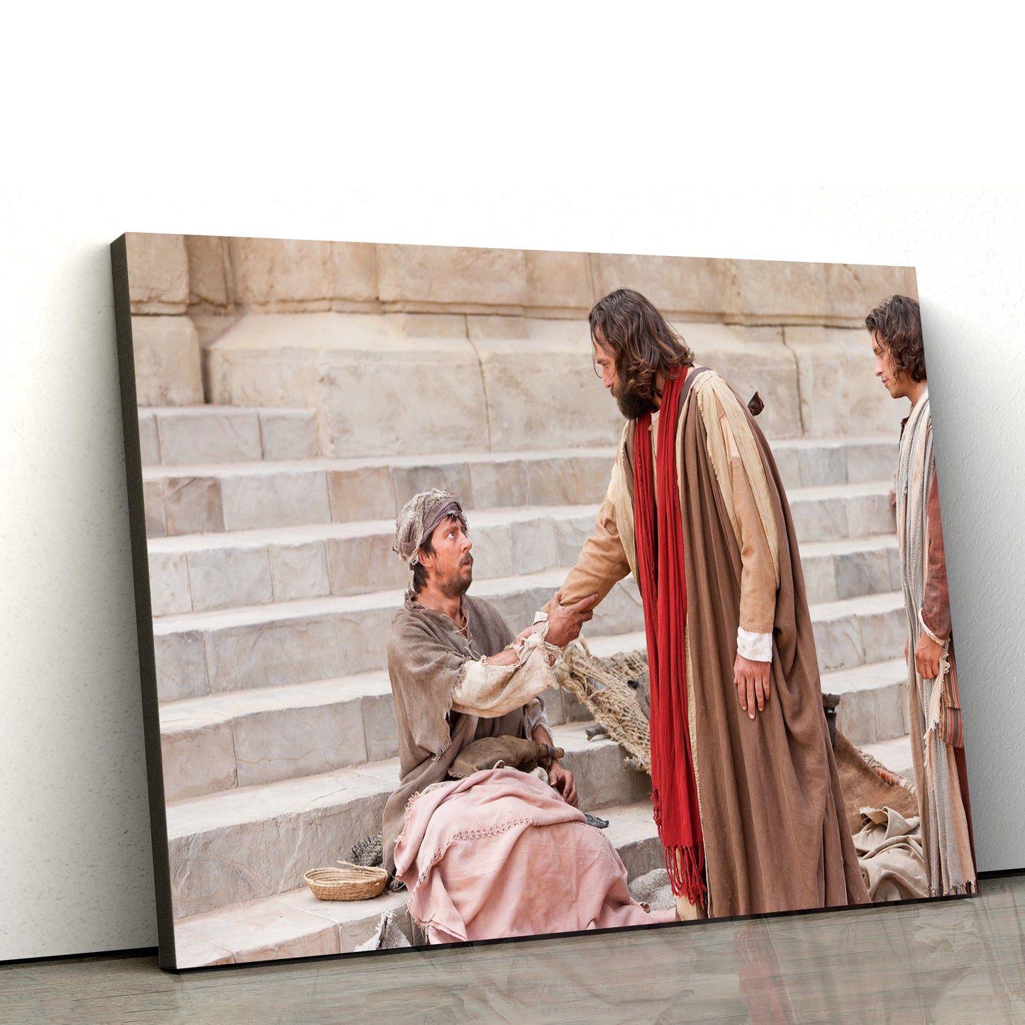 Jesus Heal Lame Man 1 - Jesus Canvas Wall Art - Christian Wall Art