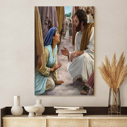 Jesus Healing - Canvas Pictures - Jesus Canvas Art - Christian Wall Art