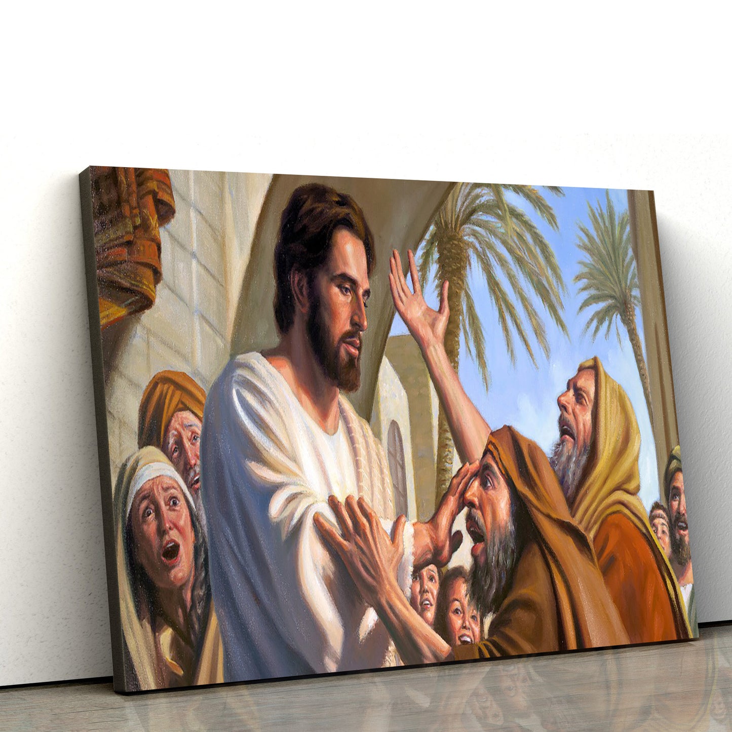 Jesus Healing Canvas Pictures - Jesus Christ Canvas Art - Christian Wall Canvas