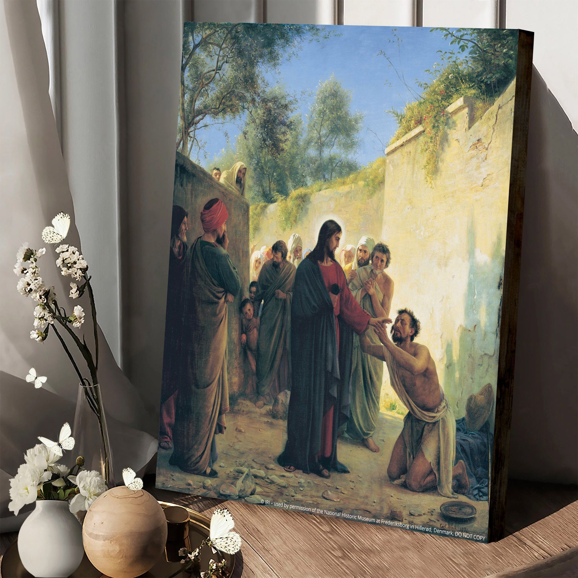 Jesus Healing The Blind Canvas Pictures - Religious Wall Art Canvas - Christian Paintings For Home
