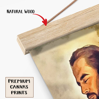 Jesus Hold Baby Girl Hanging Canvas Wall Art - Jesus Portrait Picture - Religious Gift - Christian Wall Art Decor