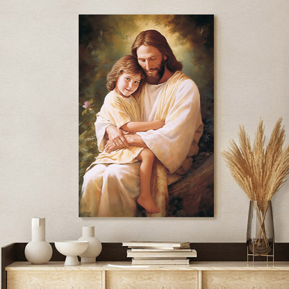 Jesus Holding A Child In His Arms 3 - Jesus Canvas Pictures - Christian Wall Art