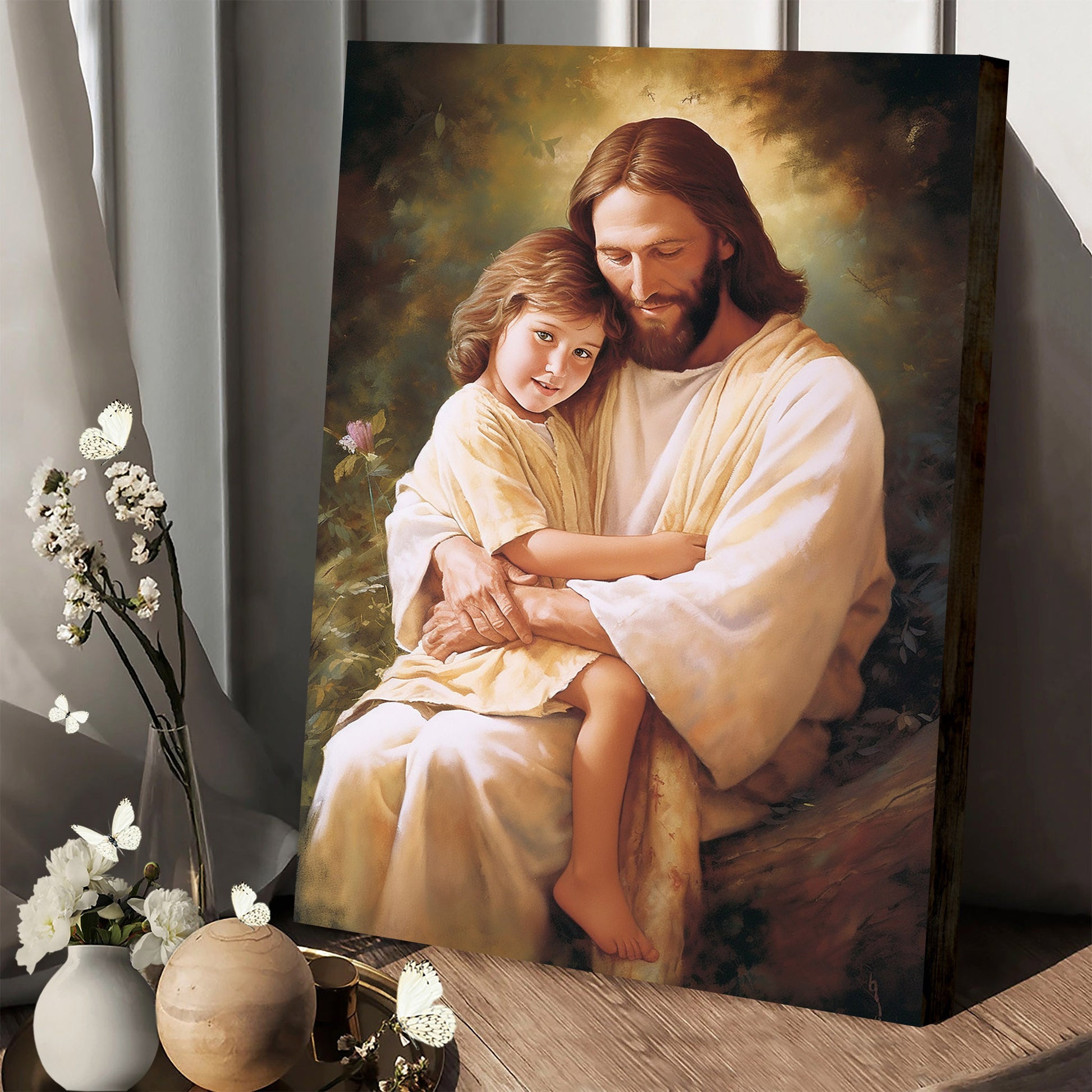 Jesus Holding A Child In His Arms 3 - Jesus Canvas Pictures - Christian Wall Art
