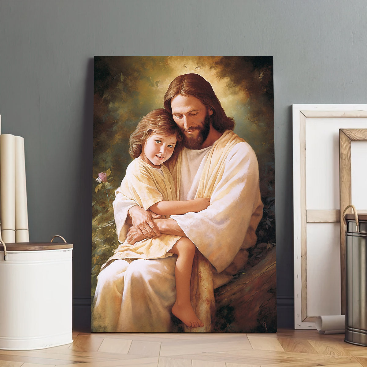 Jesus Holding A Child In His Arms 3 - Jesus Canvas Pictures - Christian Wall Art