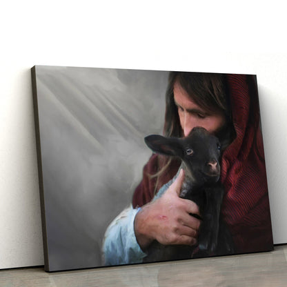 Jesus Holding A Lamb Canvas Art - Jesus Christ Pictures - Jesus Wall Art - Christian Wall Decor