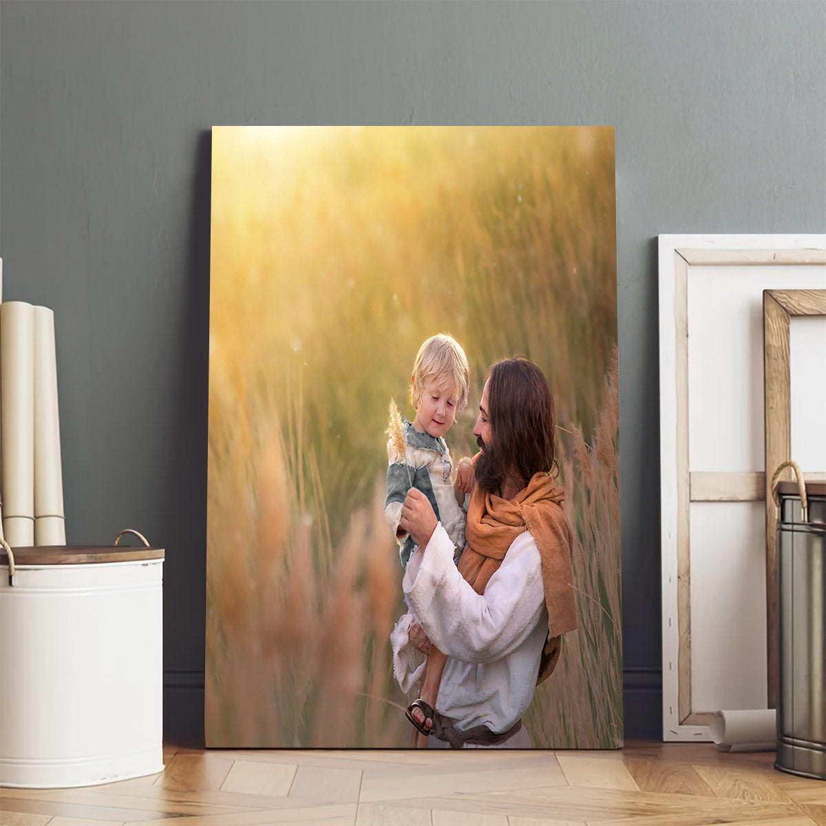 Jesus Holding Boy - Canvas Pictures - Jesus Canvas Art - Christian Wall Art