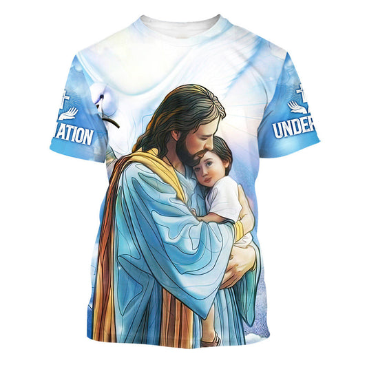 Jesus Holding Boy 3d All Over Print Shirt - Christian 3d Shirts For Men Women